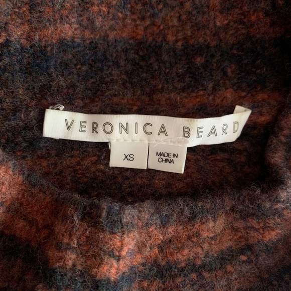 Veronica Beard Lumina Sweater XS Stripes Merino Wool  Cozy - Picture 9 of 13